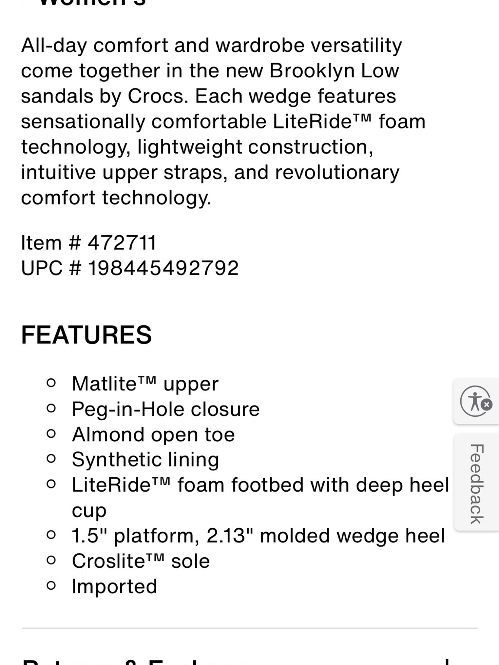 Crocs Brooklyn Low Wedge Sandal - Picture 6 of 7